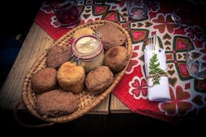 We even hand churned the butter. And let the bread was freshly baked.